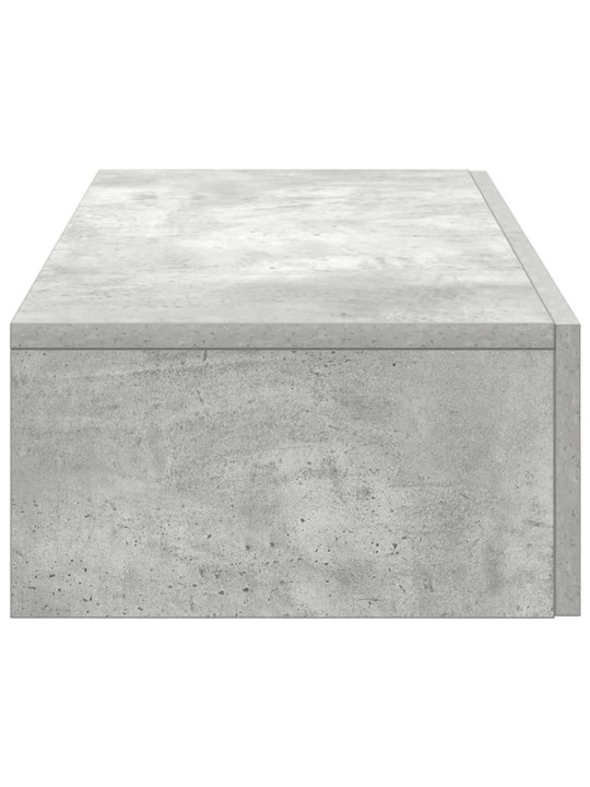 Sienas plaukts ar atvilktnēm betona pelēks 80x33x17 cm