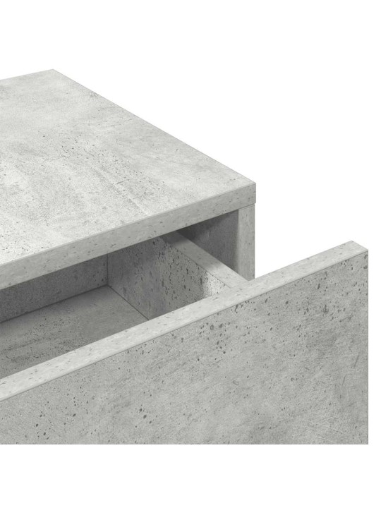 Sienas plaukts ar atvilktnēm betona pelēks 80x33x17 cm
