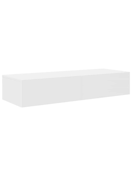 Sienas plaukts ar atvilktnēm balts 100x36x19 cm