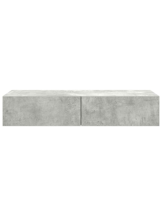 Sienas plaukts ar atvilktnēm betona pelēks 100x36x19 cm
