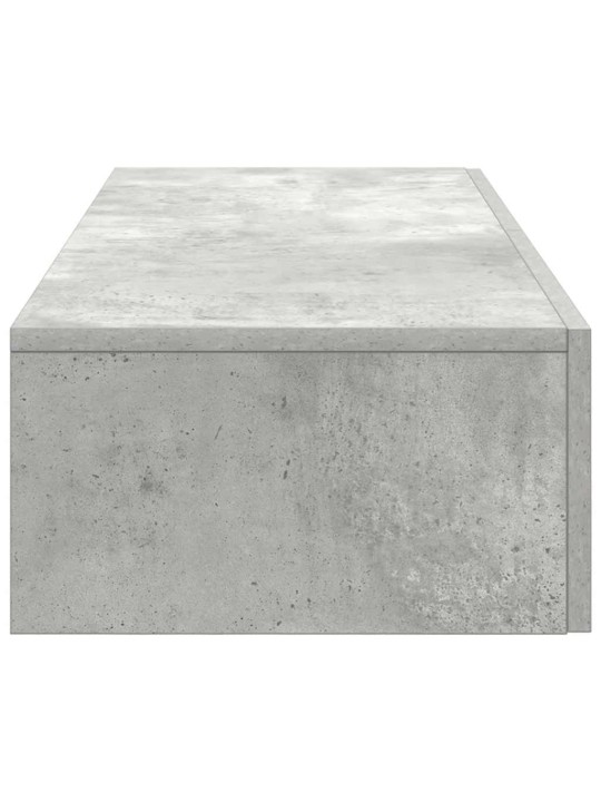 Sienas plaukts ar atvilktnēm betona pelēks 100x36x19 cm