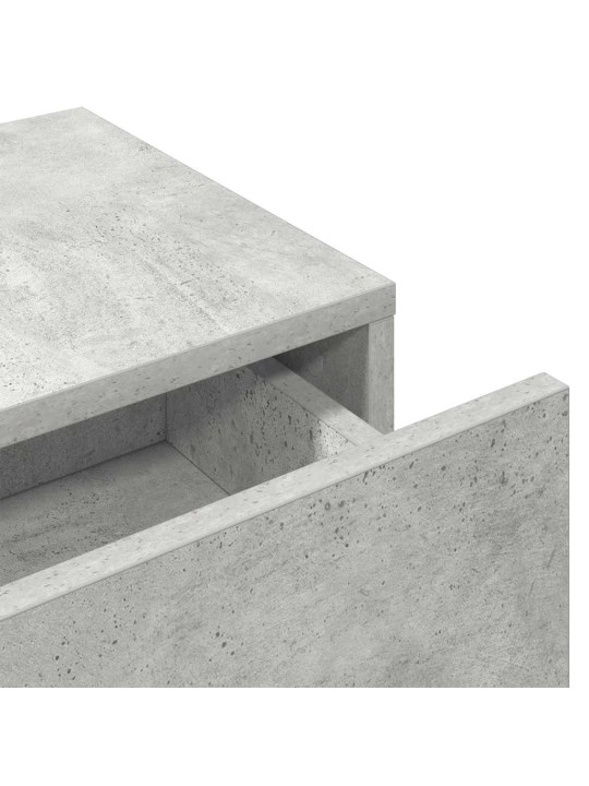 Sienas plaukts ar atvilktnēm betona pelēks 100x36x19 cm