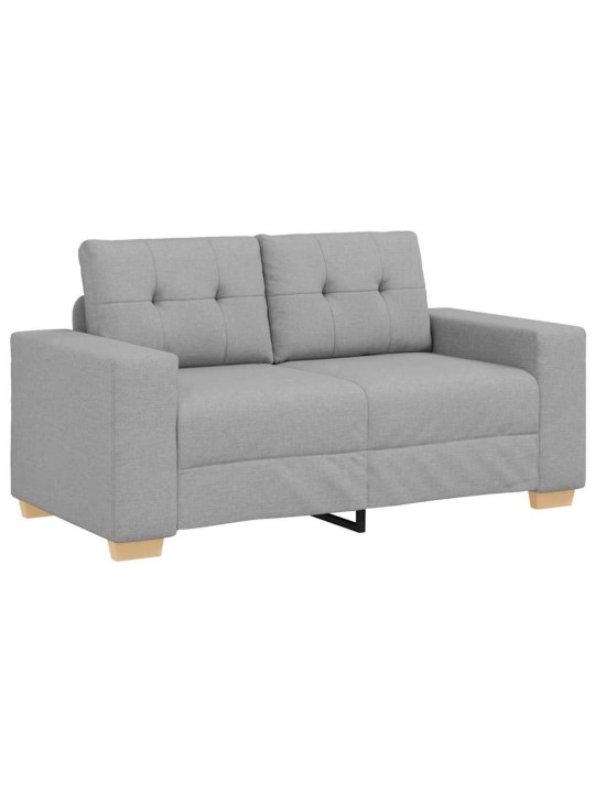 Dīvānu komplekts ar spilvenu ar spilvenu 3 pcs pelēka audums