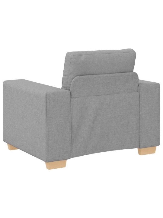 Dīvānu komplekts ar spilvenu ar spilvenu 3 pcs pelēka audums