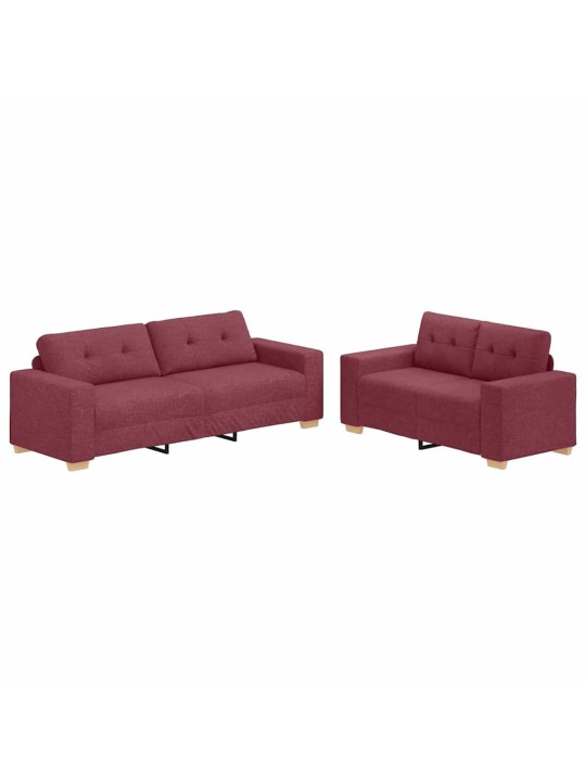 Dīvānu komplekts 2 pcs vīna sarkans 221 x 78 x 80 cm