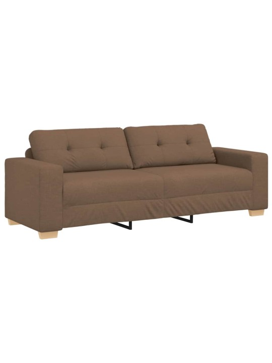 Dīvānu komplekts 2 pcs brūna 221 x 78 x 80 cm audums: audums