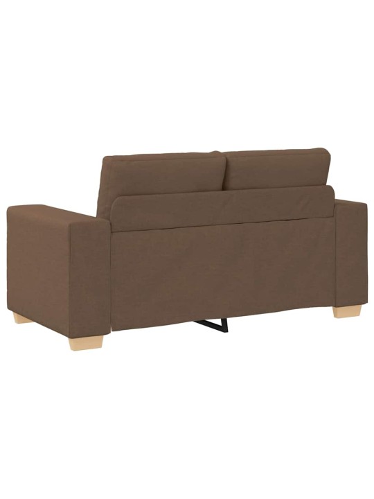 Dīvānu komplekts 2 pcs brūna 221 x 78 x 80 cm audums: audums