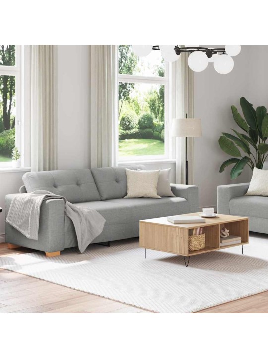Dīvānu komplekts 2 pcs pelēka 221 x 78 x 80 cm audums: audums