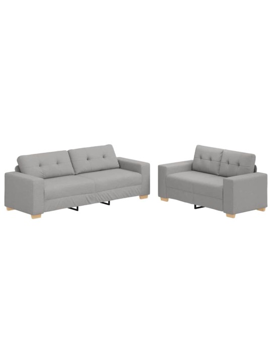 Dīvānu komplekts 2 pcs pelēka 221 x 78 x 80 cm audums: audums