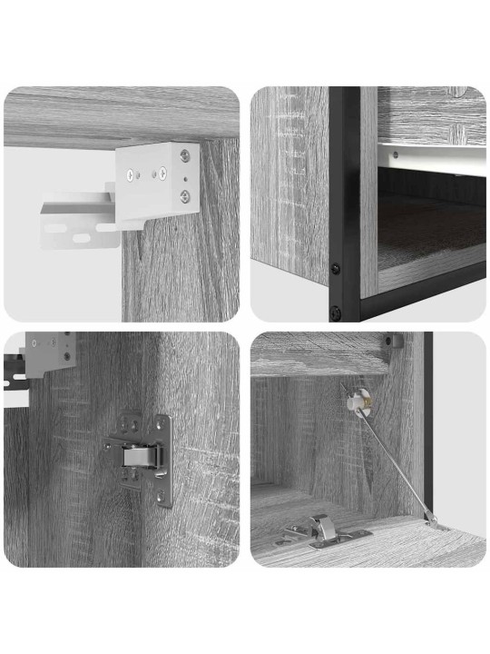 Vannas istabas mēbeļu komplekts 5 pcs pelēka 76.5 x 35 x 95 cm