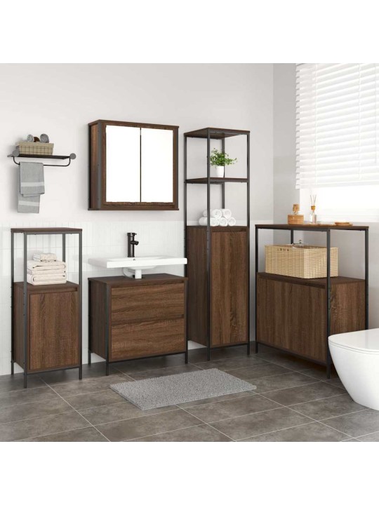 Vannas istabas mēbeļu komplekts 5 pcs brūna 76.5 x 35 x 95 cm