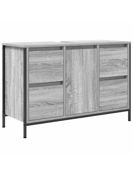 Vannas istabas mēbeļu komplekts 2 pcs pelēks sonoma un melns