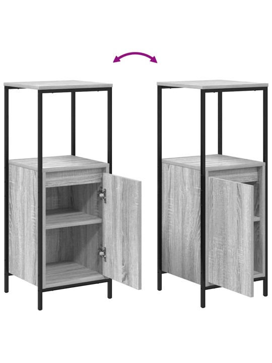 Vannas istabas mēbeļu komplekts 3 pcs pelēks sonoma un melns