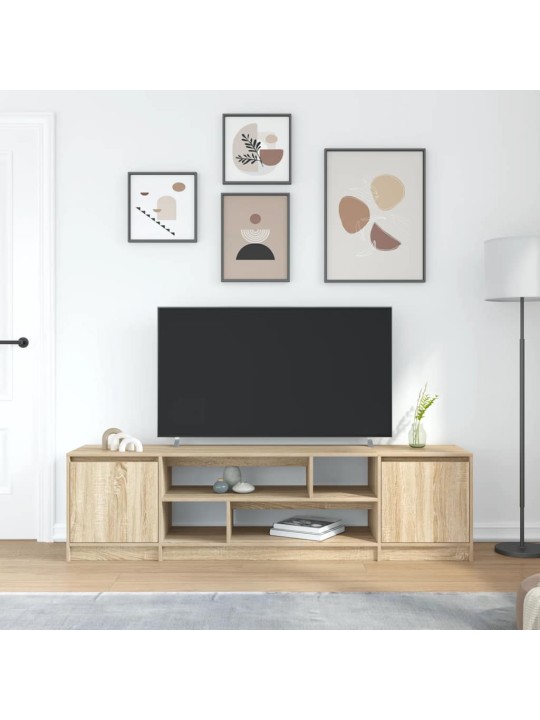 Tv skapītis, ozolkoka krāsa, 188,5x41x50 cm, inženierijas koks