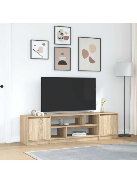 Tv skapītis, ozolkoka krāsa, 188,5x41x50 cm, inženierijas koks