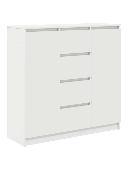 Kumode ar atvilktnēm, balta, 100,5x35x98,5cm, inženierijas koks