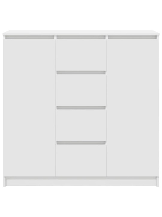 Kumode ar atvilktnēm, balta, 100,5x35x98,5cm, inženierijas koks