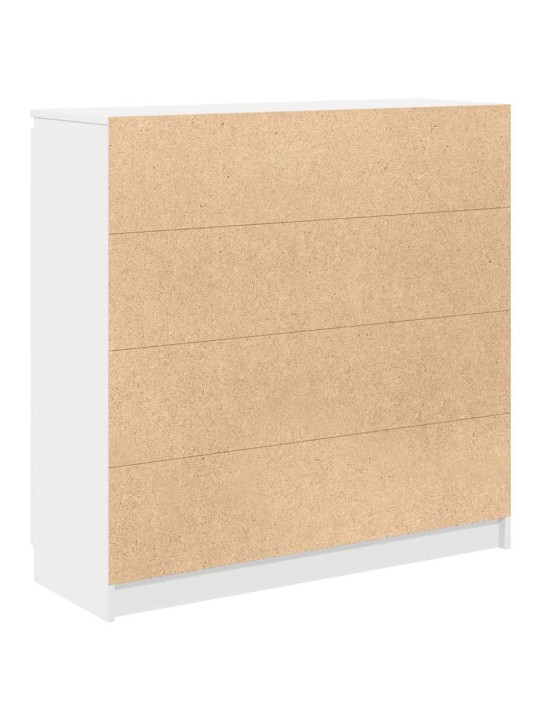 Kumode ar atvilktnēm, balta, 100,5x35x98,5cm, inženierijas koks