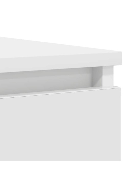 Kumode ar atvilktnēm, balta, 100,5x35x98,5cm, inženierijas koks