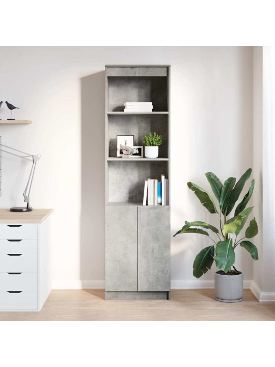 Augstais skapītis, betona pelēks 50x35x180 cm inženierijas koks