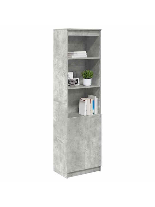 Augstais skapītis, betona pelēks 50x35x180 cm inženierijas koks