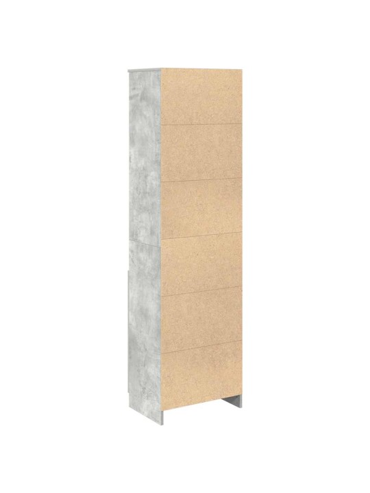 Augstais skapītis, betona pelēks 50x35x180 cm inženierijas koks