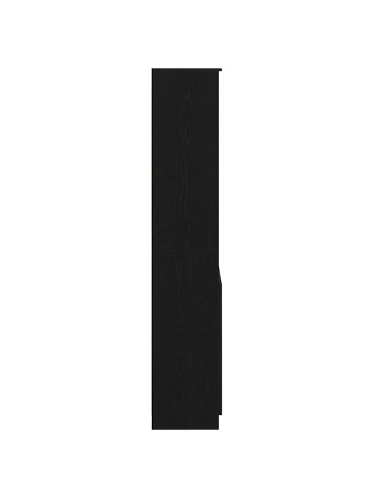 Augstais skapītis melns ozols 70x35x180 cm inženierijas koks