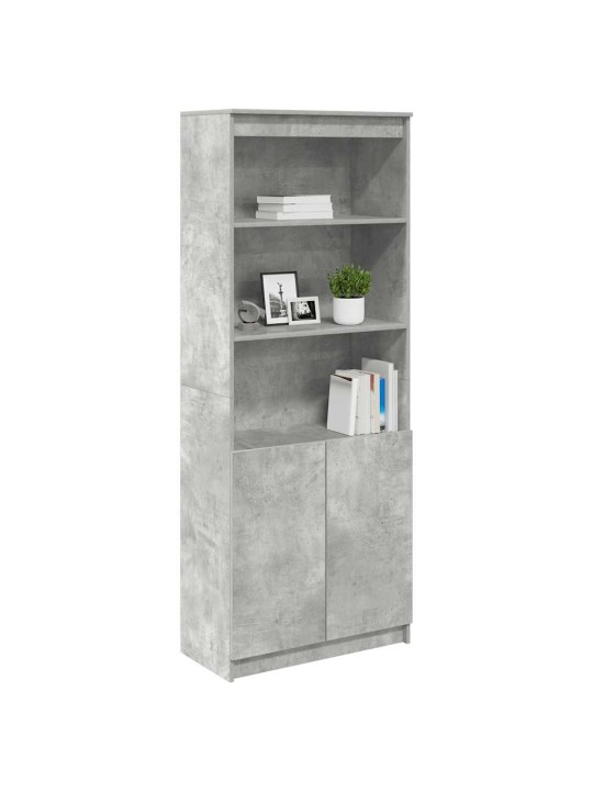 Augstais skapītis betona pelēks 70x35x180 cm inženierijas koks