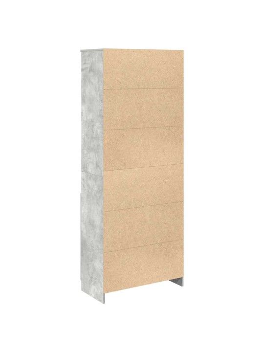 Augstais skapītis betona pelēks 70x35x180 cm inženierijas koks