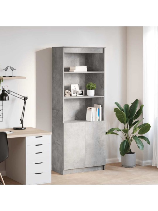 Augstais skapītis betona pelēks 70x35x180 cm inženierijas koks