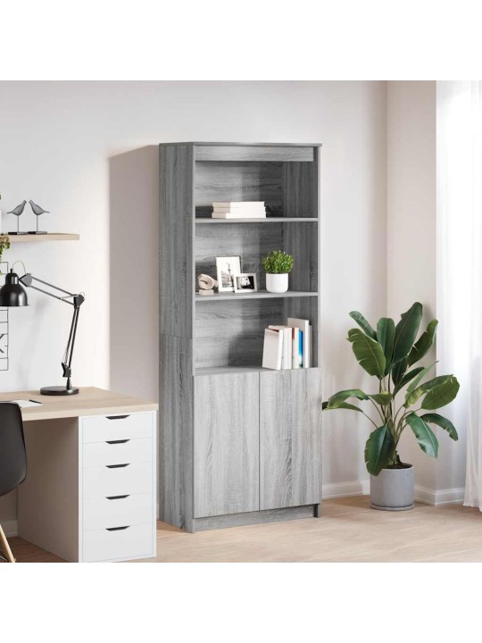 Augstais skapītis pelēka ozolkoka krāsa 70x35x180 cm