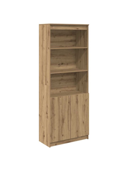 Augstais skapītis koka krāsā 70x35x180 cm inženierijas koks