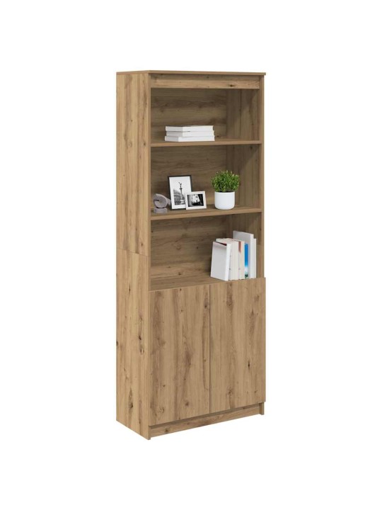 Augstais skapītis koka krāsā 70x35x180 cm inženierijas koks