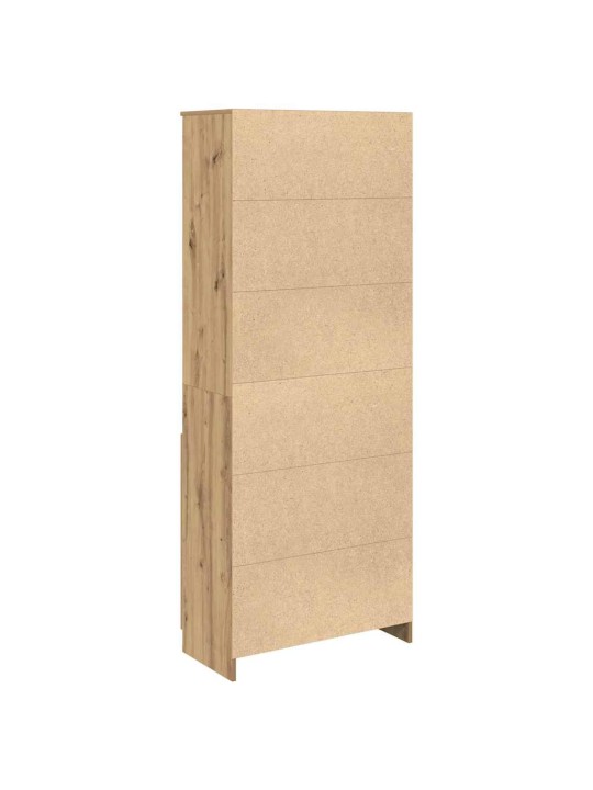 Augstais skapītis koka krāsā 70x35x180 cm inženierijas koks