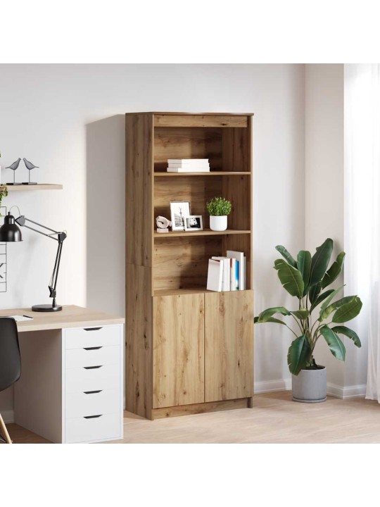 Augstais skapītis koka krāsā 70x35x180 cm inženierijas koks