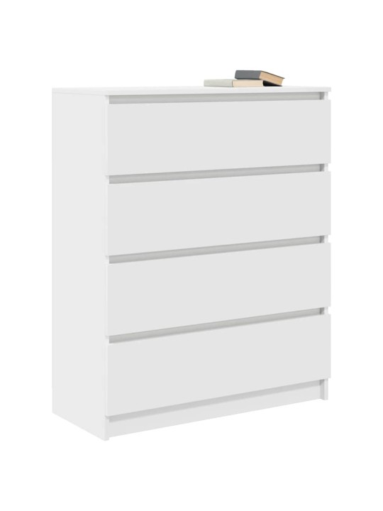 Kumode, balta, 80x35x99 cm, inženierijas koks