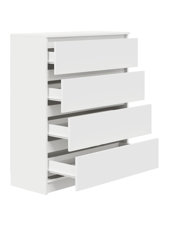 Kumode, balta, 80x35x99 cm, inženierijas koks