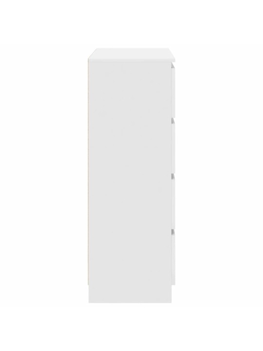 Kumode, balta, 80x35x99 cm, inženierijas koks