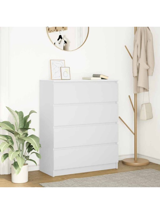 Kumode, balta, 80x35x99 cm, inženierijas koks