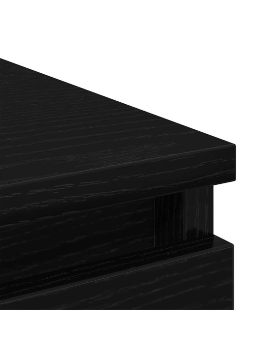 Kumode, melns ozols, 80x35x99 cm, inženierijas koks