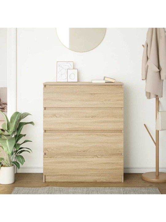 Kumode, ozolkoka krāsa, 80x35x99 cm, inženierijas koks
