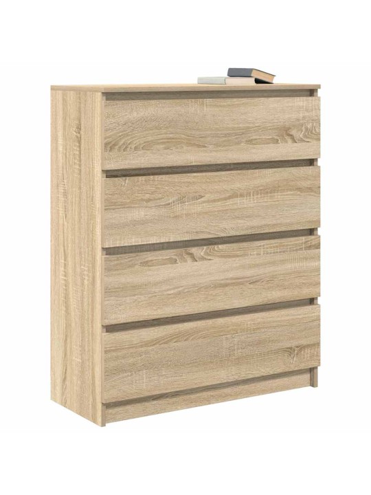 Kumode, ozolkoka krāsa, 80x35x99 cm, inženierijas koks