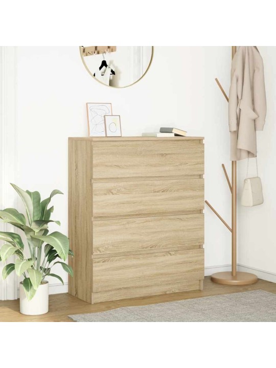 Kumode, ozolkoka krāsa, 80x35x99 cm, inženierijas koks