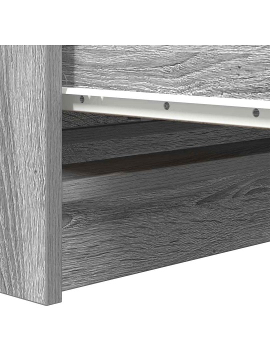 Kumode, pelēka ozolkoka, 80x35x99 cm, inženierijas koks
