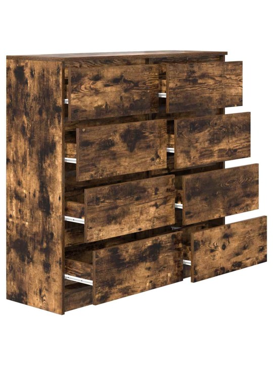 Bufete kūpināts ozols 100x35x99 cm engineered wood