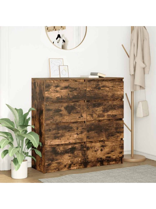 Bufete kūpināts ozols 100x35x99 cm engineered wood