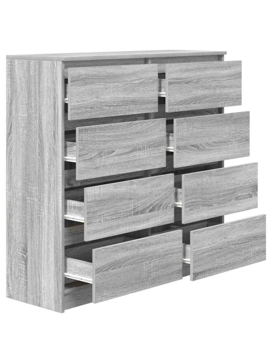 Bufete pelēks sonoma 100x35x99 cm engineered wood