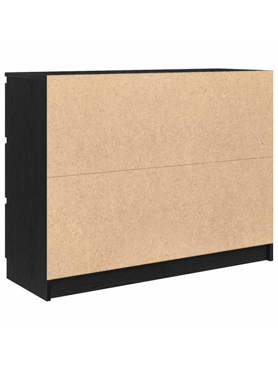 Kumode, melns ozols, 100x35x76 cm, inženierijas koks