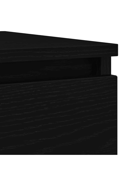 Kumode, melns ozols, 100x35x76 cm, inženierijas koks