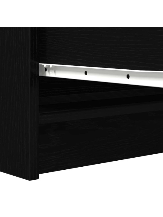 Kumode, melns ozols, 100x35x76 cm, inženierijas koks
